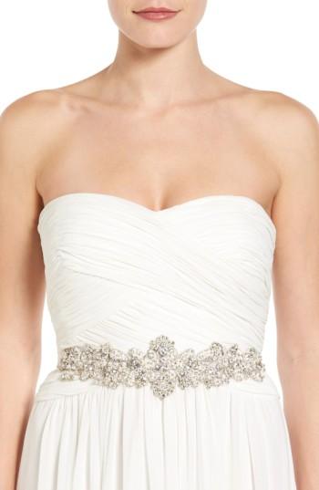 Women's Camilla Christine Crystal & Imitation Pearl Sash, Size - Ivory/ Ivory