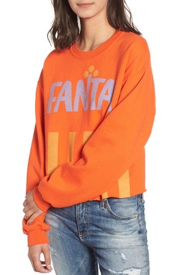 Women's Junk Food Fanta Sweatshirt - Orange
