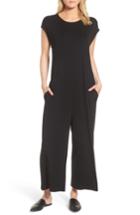 Women's Eileen Fisher Cropped Wide Leg Jumpsuit, Size - Black