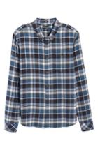 Men's O'neill Redmond Regular Fit Plaid Flannel Shirt, Size - Blue