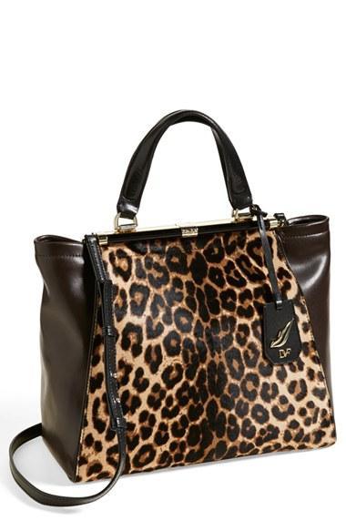 Diane Von Furstenberg '440 Runaway' Genuine Calf Hair Tote Leopard/