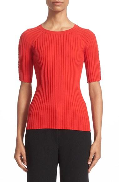 Women's Alexander Wang Pierced Sleeve Rib Knit Tee