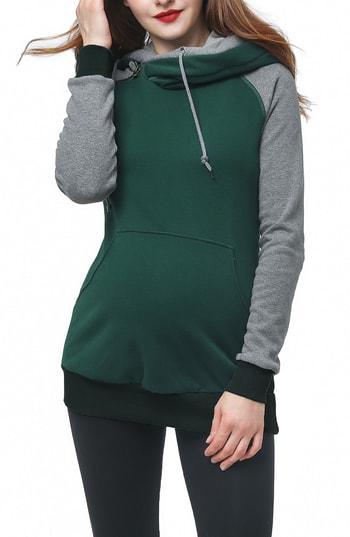 Women's Kimi And Kai Colorblock Maternity Hoodie