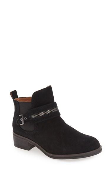 Women's Gentle Souls 'penny' Zipper Strap Chelsea Boot M - Black