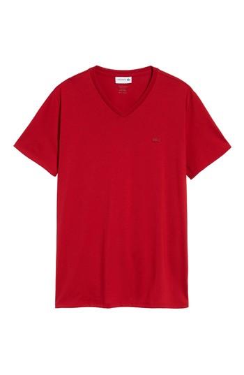 Men's Lacoste Pima Cotton T-shirt (3xl) - Red