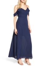 Women's Dee Elly Cold Shoulder Maxi Dress - Blue