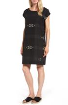 Petite Women's Eileen Fisher Cotton Jacquard Shirt Dress P - Black