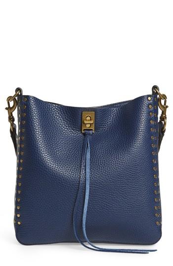 Rebecca Minkoff Small Darren Deerskin Leather Feed Bag - Blue