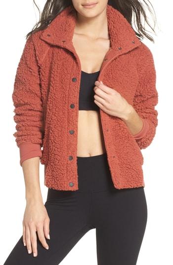 Women's Zella Cozy Up Bomber Jacket, Size - Metallic