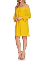 Women's Cece Shiloh Off The Shoulder Split Sleeve Shift Dress - Yellow