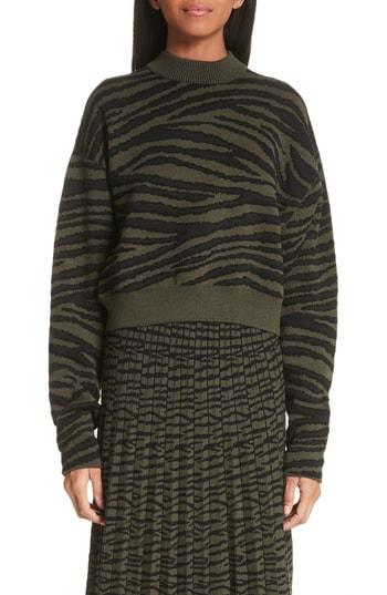 Women's Proenza Schouler Tiger Stripe Jacquard Sweater - Black