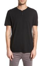 Men's The Rail Garment Dye Slub Knit Henley - Black