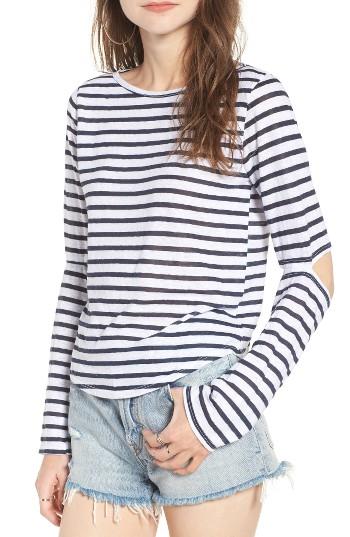 Women's Lna Odeon Stripe Cutout Tee