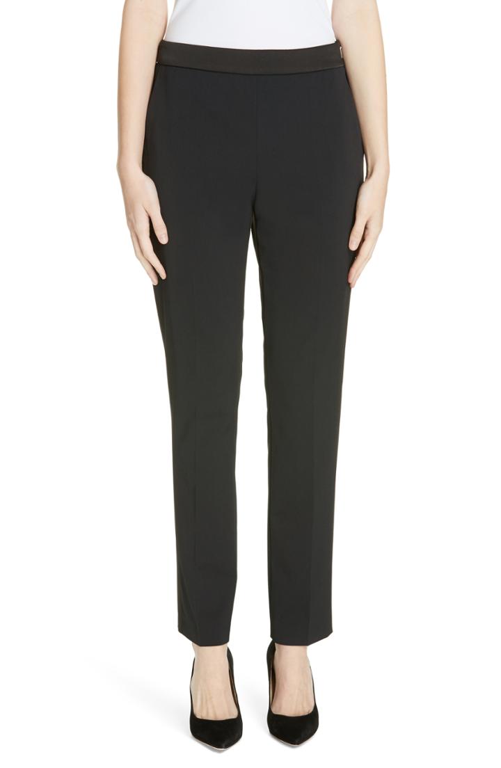 Women's Boss Taxtiny Tuxedo Stretch Suit Trousers - Black