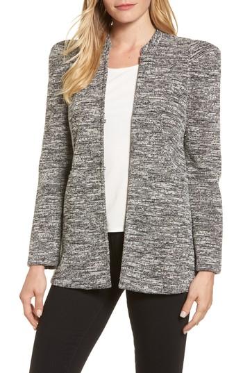 Women's Halogen Puff Shoulder Knit Jacket - Black