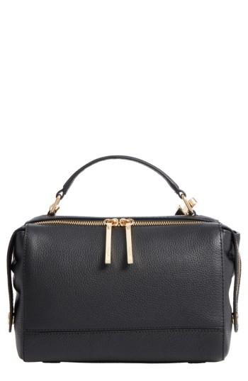 Milly Astor Leather Top Handle Satchel - Black