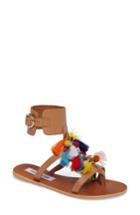 Women's Steve Madden Colorful Tassel Sandal .5 M - Brown