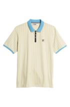 Men's Fila Snap Polo Shirt - Beige