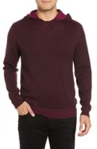 Men's Bugatchi Hooded Pullover Sweater - Purple