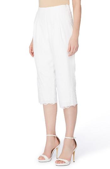 Women's Catherine Catherine Malandrino Ey Lace Trim Capri Pants