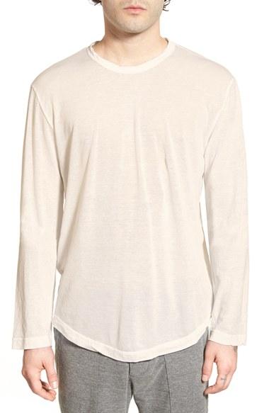 Men's James Perse Long Sleeve Crewneck T-shirt (m) - White