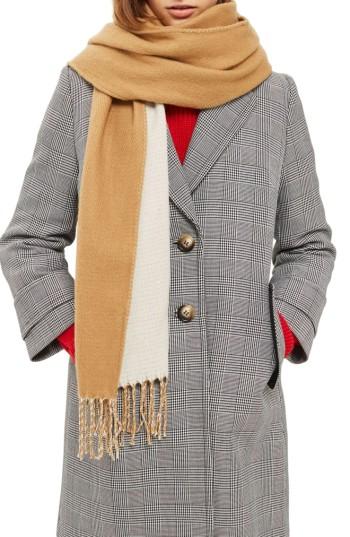Women's Topshop Double Face Scarf, Size - Beige