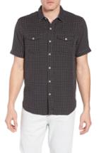 Men's True Grit Soho Gingham Sport Shirt - Black