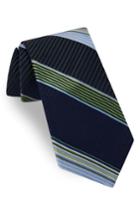 Men's Ted Baker London Aventura Stripe Silk Tie, Size - Green