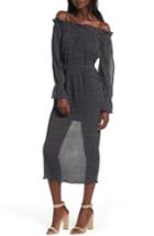 Women's The Fifth Label Night Vision Off The Shoulder Midi Dress - Black
