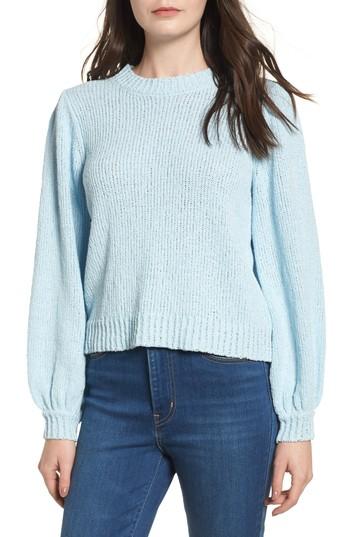 Women's Bp. Blouson Sleeve Sweater, Size - Blue