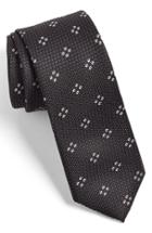 Men's Calibrate Woven Silk Tie, Size - Black