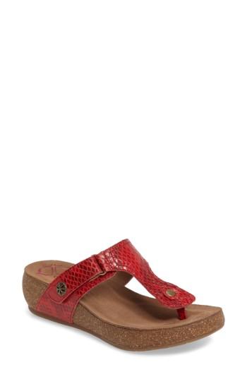 Women's Comfortiva Shantel Flip Flop .5 M - Red