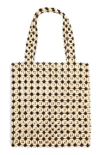 Topshop Aruba Beaded Tote - Black