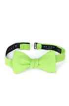 Men's Ted Baker London Solid Cotton Bow Tie, Size - Green
