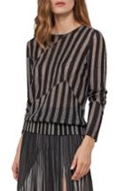 Women's Akris Stripe Jacquard Pullover