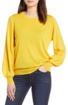 Women's Halogen Puff Sleeve Sweater - Yellow