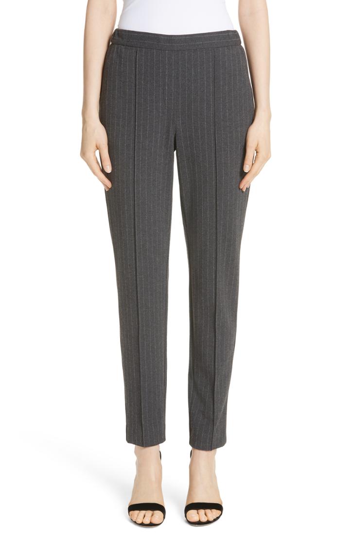 Women's St. John Collection Pinstripe Double Face Jersey Pants