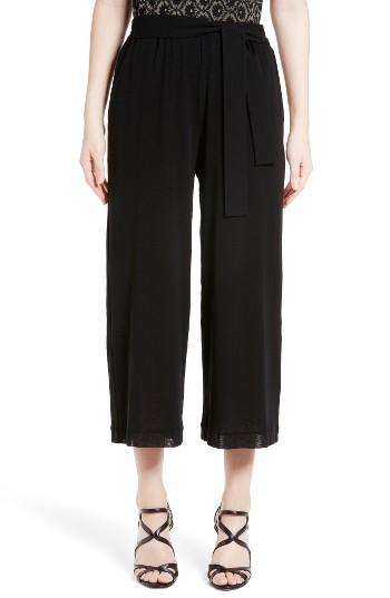 Women's Fuzzi Belted Crop Wide Leg Pants