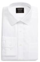 Men's Nordstrom Men's Shop Smartcare(tm) Classic Fit Herringbone Dress Shirt .5 - 32/33 - White