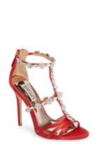 Women's Badgley Mischka Thelma Crystal Sandal .5 M - Red