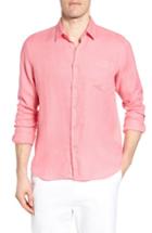 Men's Vilebrequin Caroubie Regular Fit Linen Sport Shirt - Pink