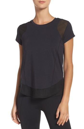 Women's Zella Mesh Inset Training Tee - Black