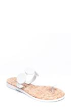 Women's Bernardo Footwear New Moon Flip Flop M - White