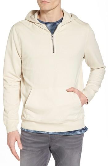 Men's Ag Lyle Slim Fit Quarter Zip Hoodie - Beige