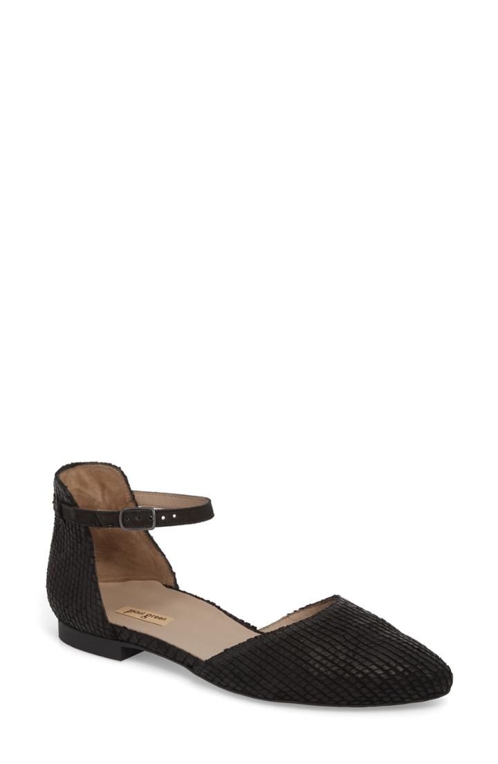 Women's Paul Green Sadie Quarter Strap Flat .5us /4uk - Black