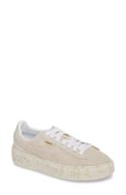 Women's Puma Suede Platform Sneaker .5 M - White