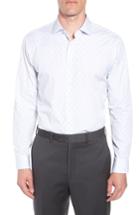 Men's John W. Nordstrom Trim Fit Stripe Dress Shirt - White