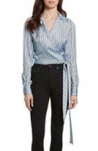 Women's Diane Von Furstenberg Stripe Wrap Top - Blue
