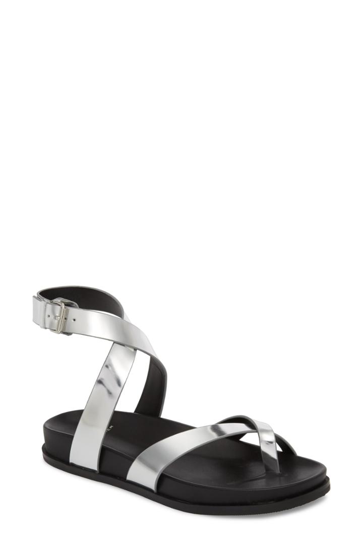 Women's Marc Fisher D Yarina Sandal, Size 7.5 M - Metallic