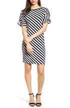 Women's Michael Michael Kors Tulip Sleeve Stripe Dress - Black